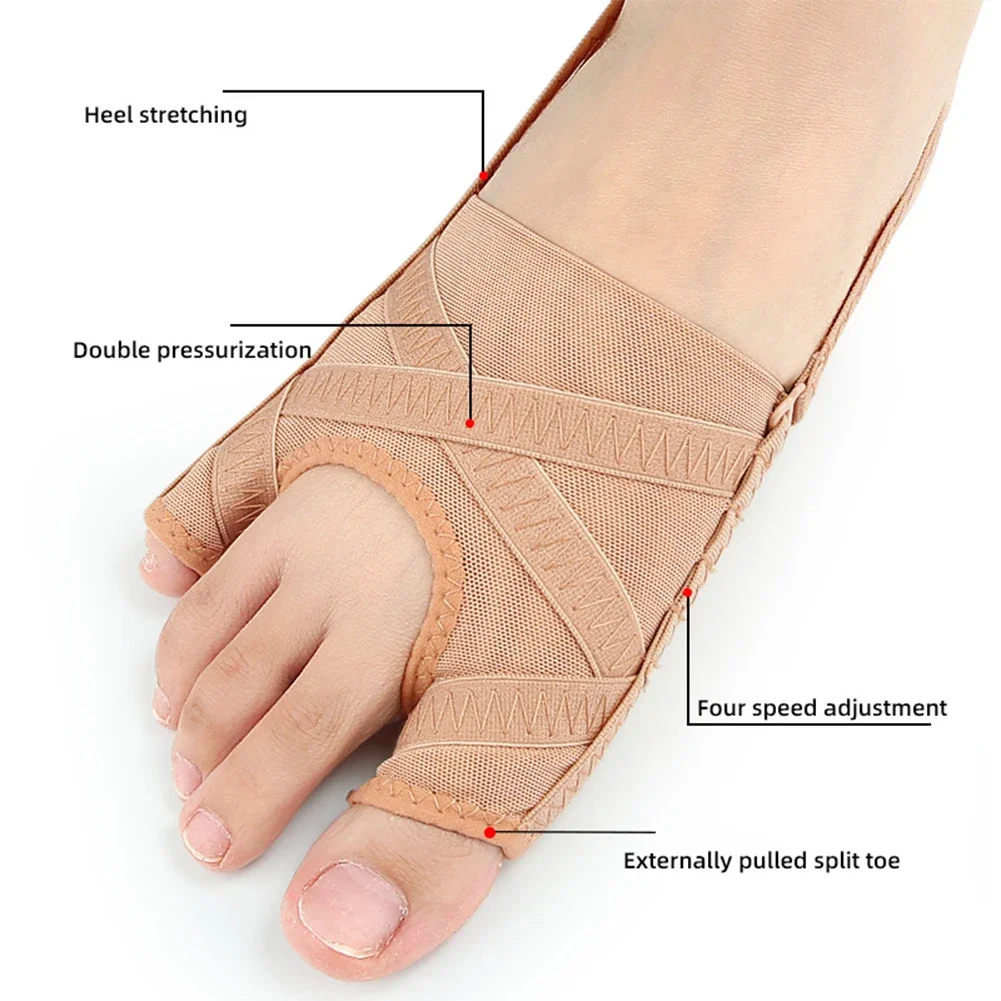 Adjustable Hallux Valgus Bunion Corrector Orthotics Big Toe Separator Thumb Correction Foot Straightener Sock Care Tools toe separators toe corrector
