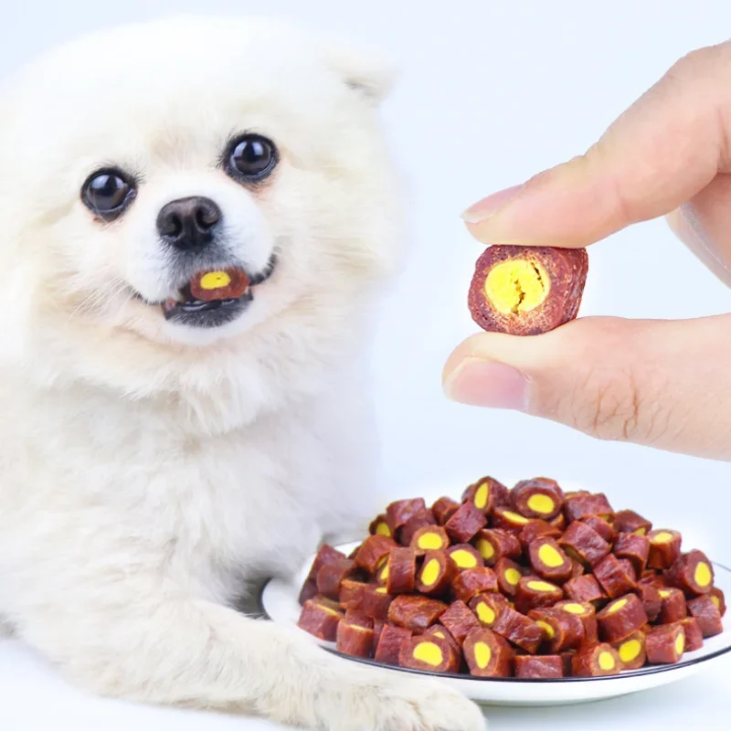 Pet Snacks Beef Egg Yolk 100g Dog Teething Stick Dog Snacks Meaty and Tough Pellets Chewy Puppy Training Reward Delicious dog snacks