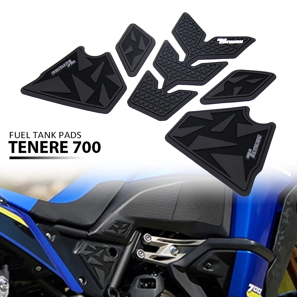 For Yamaha TENERE 700 Tenere700 Motorcycle Tank Pad Non-slip Side Fuel Tank Stickers Waterproof Pad Rubber Sticker Traction Pad