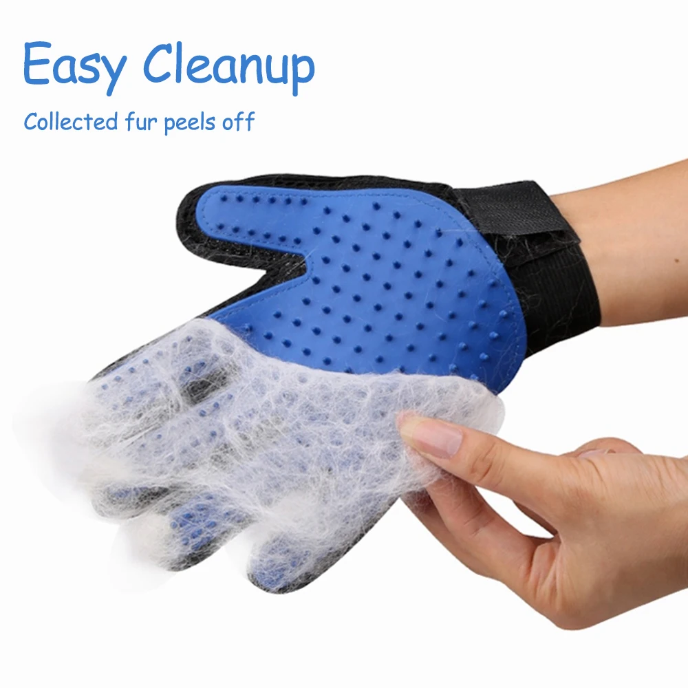 Pet Glove Cat Grooming Glove Cat Hair Deshedding Brush Gloves Dog Comb for Cats Bath Hair Remover Clean Massage Brush for Animal