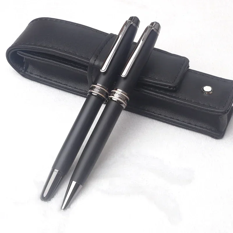 Ballpoint Pens Luxury Ultra Matte Black MB Monte Business Metal Rollerball Pen Inlay Number Office Stationery Gift 163