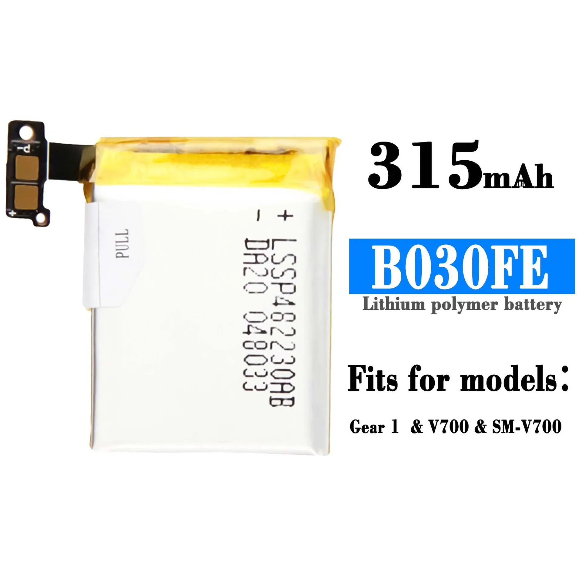 B030Fe Batteria Per Orologio Di Alta Qualità Per Samsung Gear 1 Sm-V700 V700 Sostituzione Integrata Ultimo Orologio Li-Ion Bateria