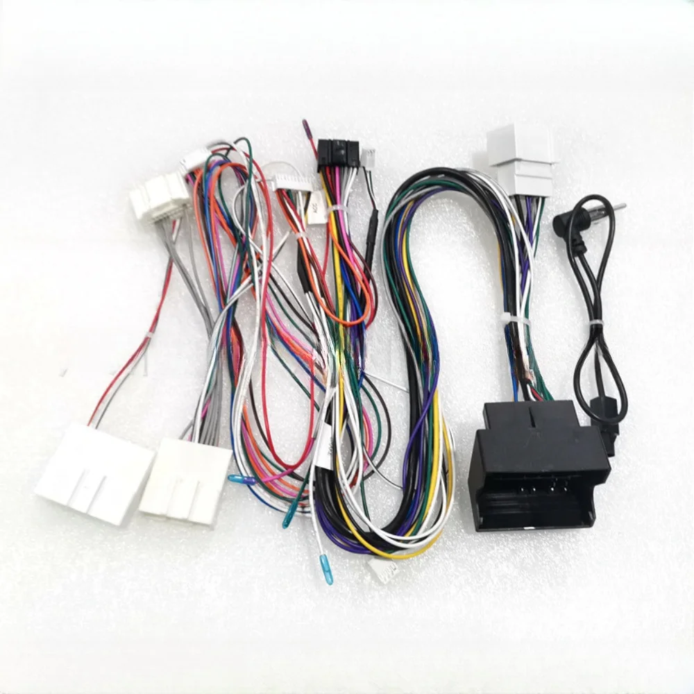 Car 16pin Audio Wiring Harness With Canbus Box For Renault Megane