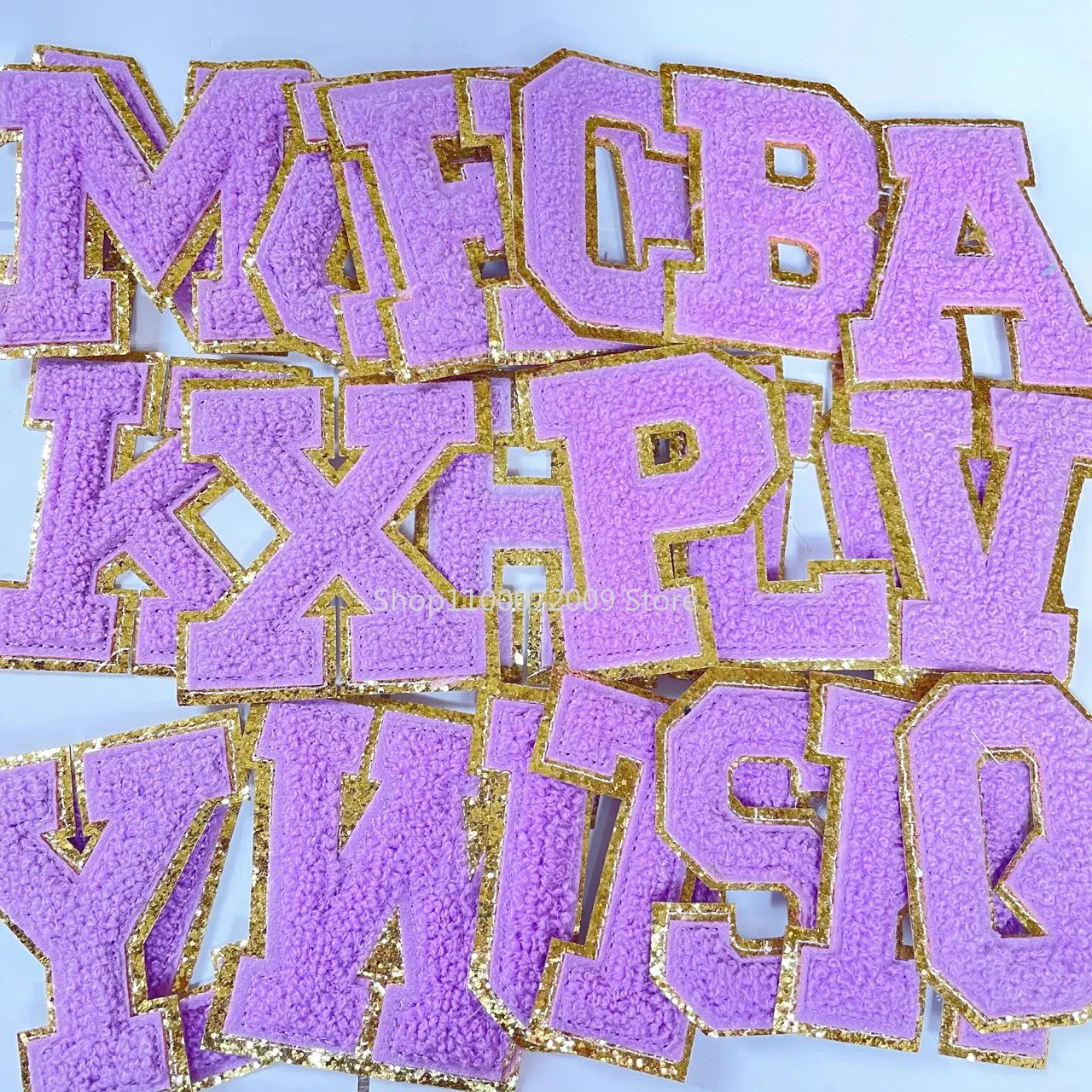 8cm White Chenille Letters Patches Iron On Towel Embroidered Felt Alphabet  Glitter Sequins Heat Adhesive Applique Diy Accessory - Patches - AliExpress