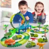 Children Electric Magic Climbing Dinosaur Track Toy Engineering Car Kids Track Car Train Toys for Children Birthday Gift 1