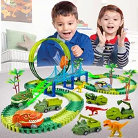 Children Electric Magic Climbing Dinosaur Track Toy Engineering Car Kids Track Car Train Toys for Children Birthday Gift 1