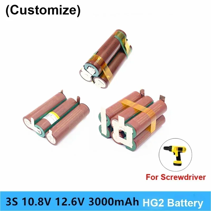 

6AH 12V 18650 battery for 12.6v screwdriver battery weld soldering strip 3S 3S2P 12.6v battery pack (customize)