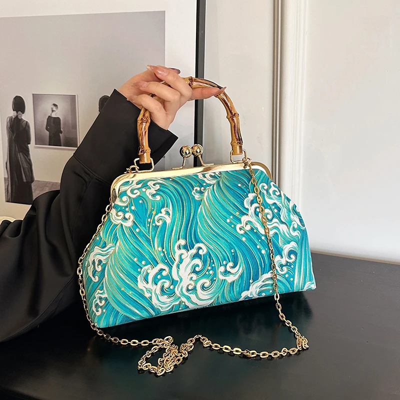 Nuova Borsa da Sera di Lusso per Donna, Clutch Estiva alla Moda, Borsa a Tracolla con Catena per Feste, Borsetta Femminile - immagine 3