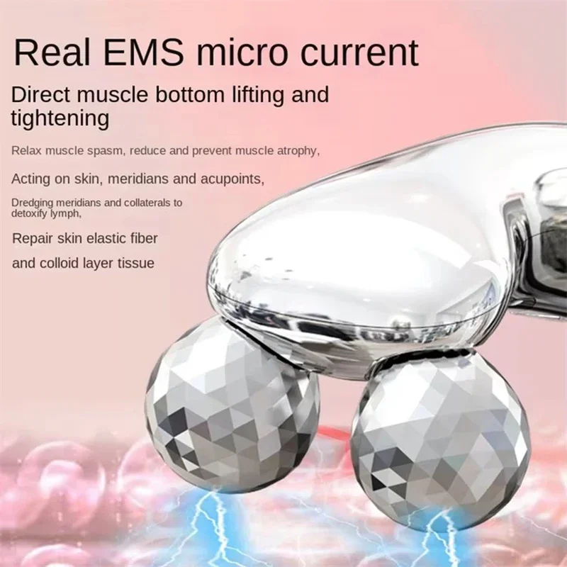 Facial Electric Face Lifting Roller Massager EMS Microcurrent Face Skin Tightening Rejuvenation Massage Skin Beauty Care