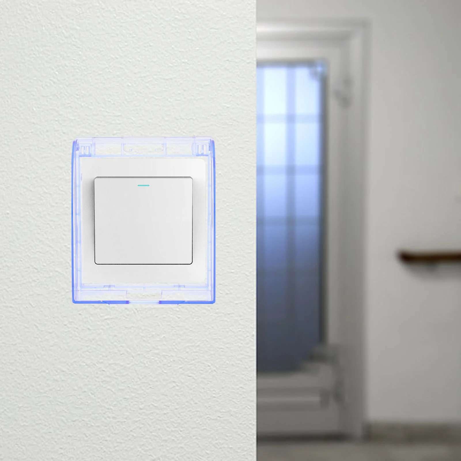 2 Pcs Plug Outdoor Electric Outlet Cover Adhesive Weatherproof Water Blue Receptacle Protector