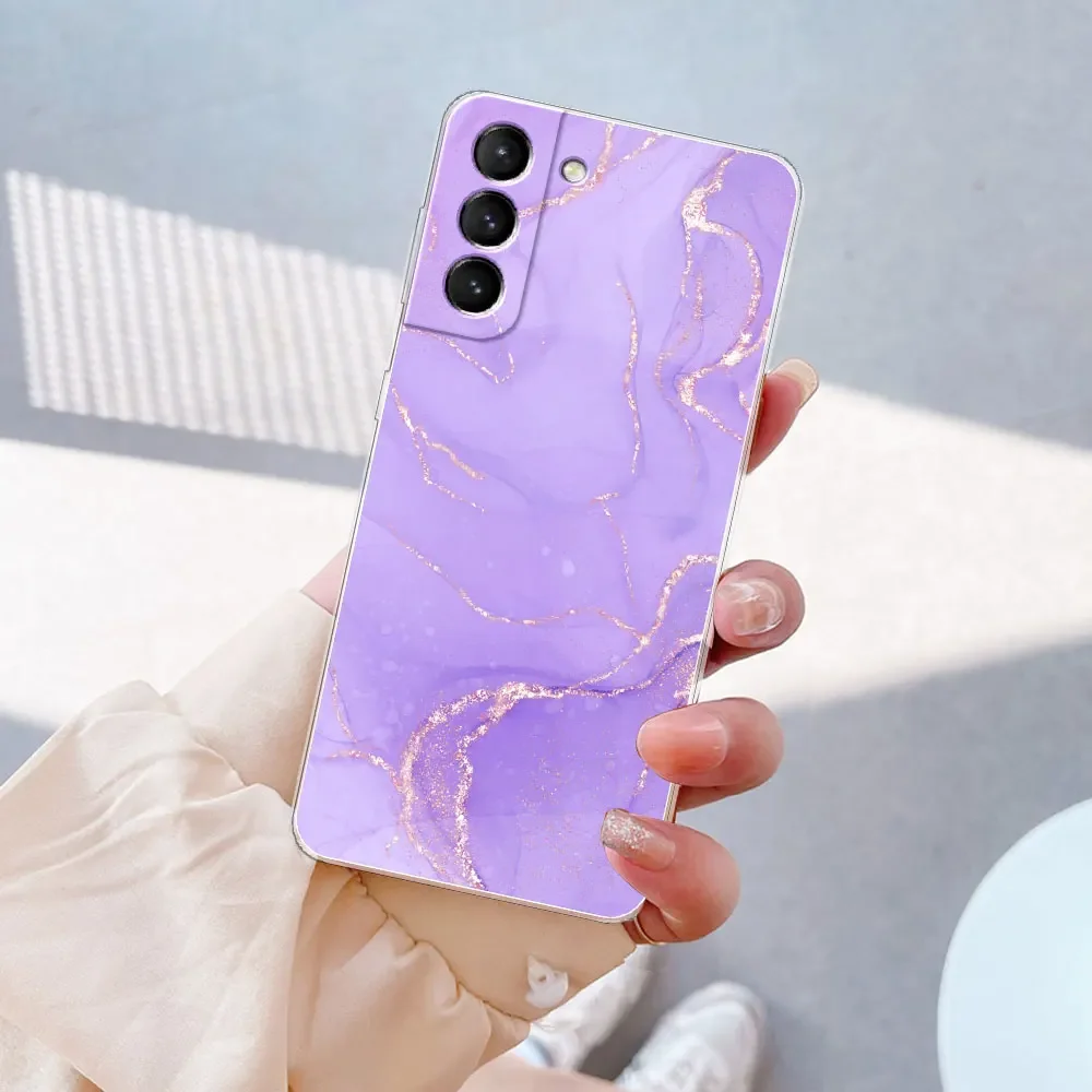 Clear Soft Silicone Phone Cover for Samsung Galaxy S21 Series