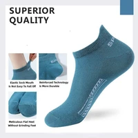 5 paires de chaussettes de cheville pour hommes de haute qualité, chaussettes de sport en coton respirantes, maille décontractée, athlétique, été, coupe fine, courtes, Sokken, taille 38-45 4
