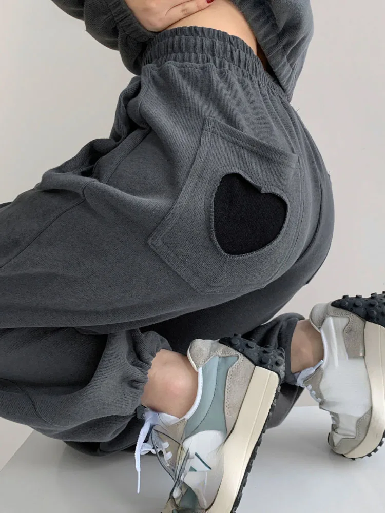 

Женские брюки в стиле пэчворк Y2k, повседневные свободные брюки с высокой талией и широкими штанинами, модные брюки в стиле Харадзюку с карманами