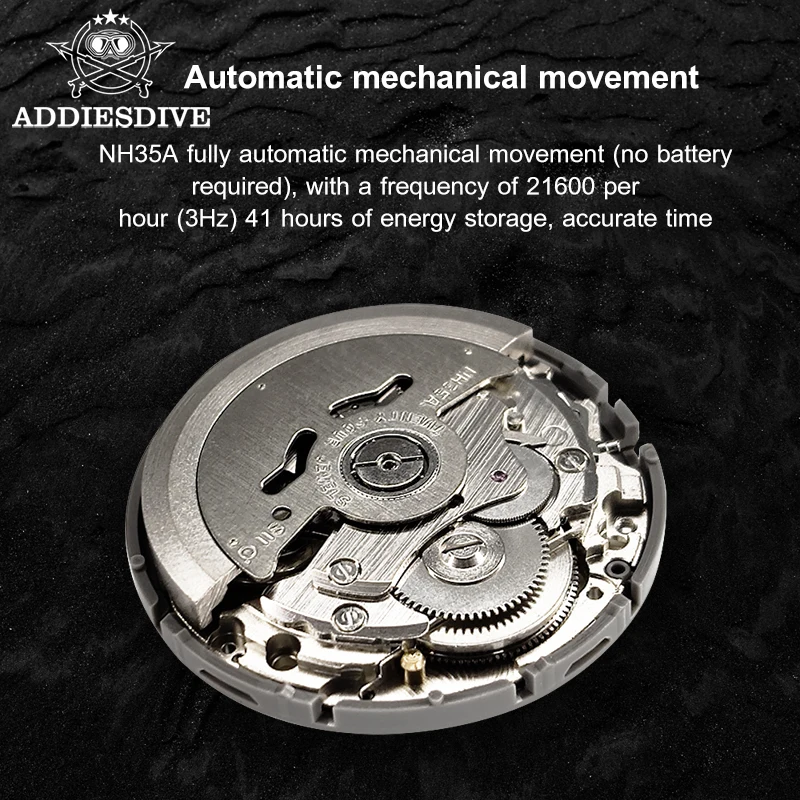 ADDIESDIVE Man Automatic Mechanical Watches 20Bar Waterproof 316L Steel 200Bar Waterproof European American Casual Watches