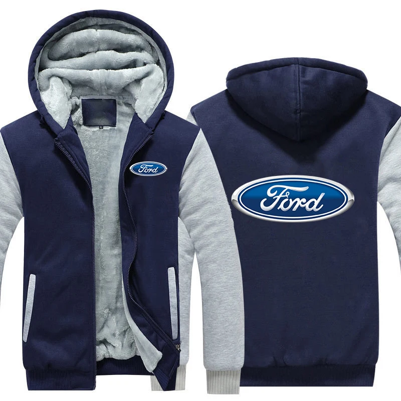 Ford Performance Hoodies Men Fashion Coat Winter Warm Fleece Ford Performance Sweatshirts Jacket Pullover 2