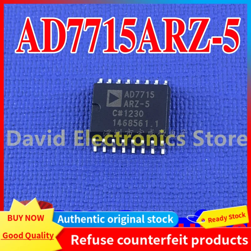 

5PCS/lot New original AD7715ARZ-5 AD7715AR-5 AD7715 packaged SOP-16 digital to analog converter chip