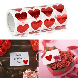 300pcs Red Heart Stickers Valentines Gift Packaging Seal Sticker Scrapbook Envelope Candy Bag Labels Decal Wedding Decoration