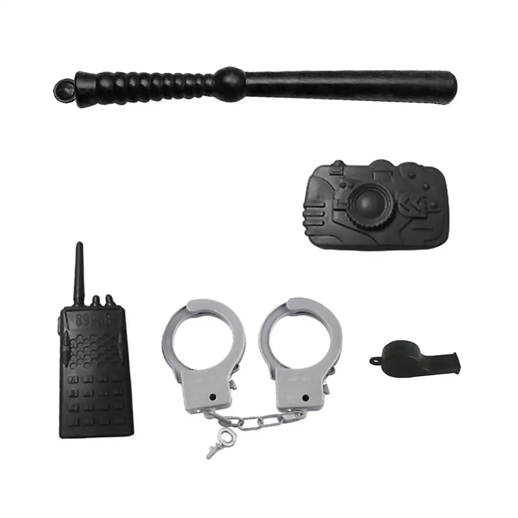 5 Pieces Costume Accessory Set Police Role Play Toys Cosplay Costume Props for