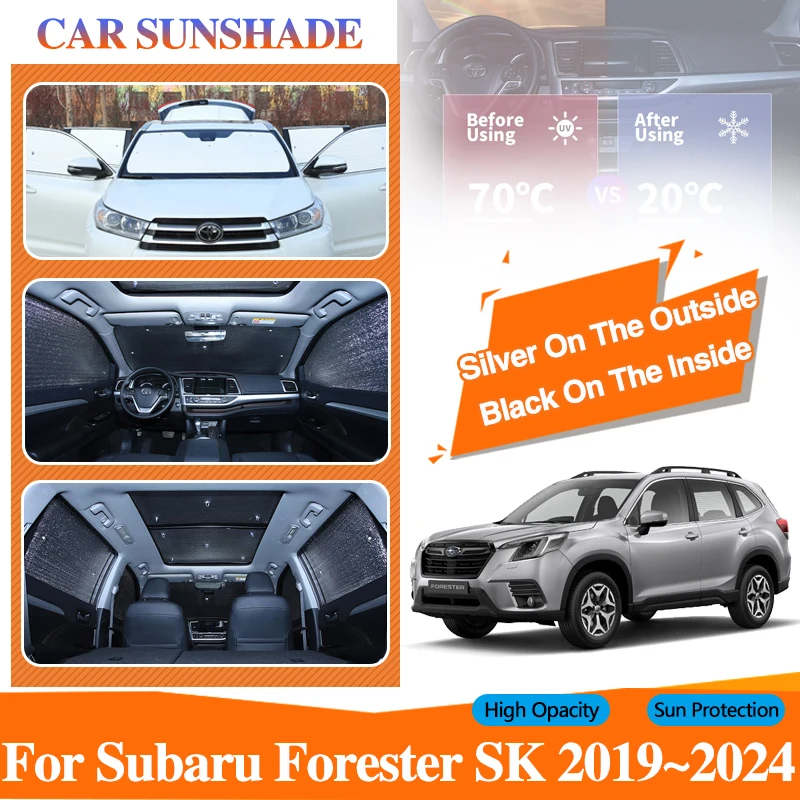 

Car Sunshades For Subaru Forester SK 2019 2020 2021~2024 Sun Coverage Pads Sunscreen Window Anti-UV Sunshades Covers Accessories