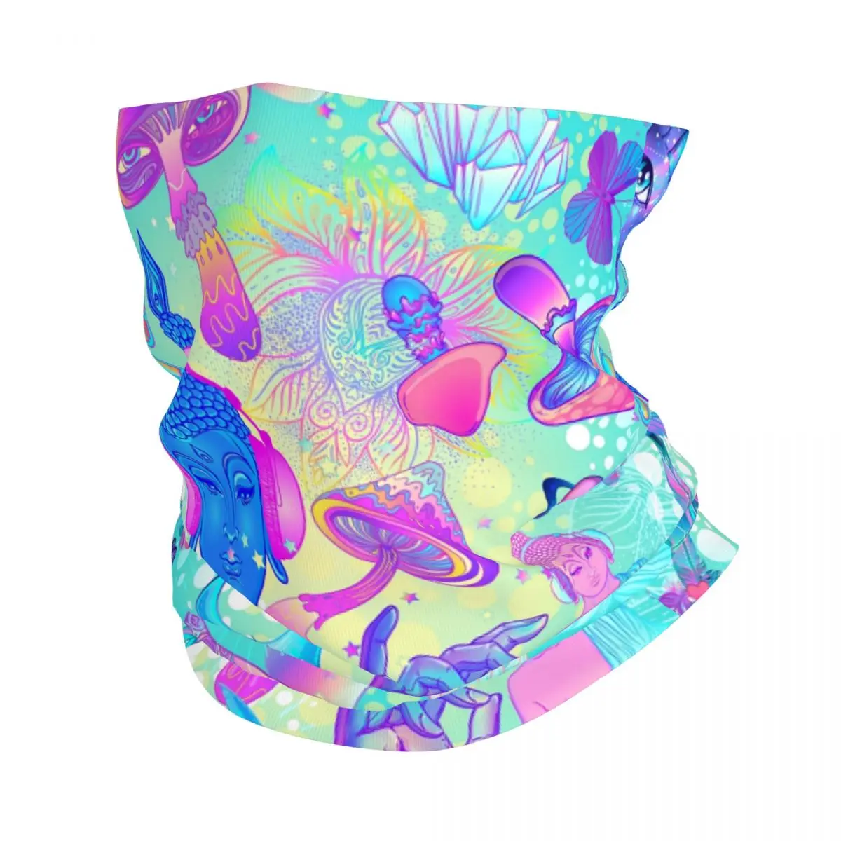 

Psychedelic Magic Mushrooms Winter Headband Neck Warmer Men Women Hiking Running Tube Scarf Trippy Pattern Face Bandana Gaiter