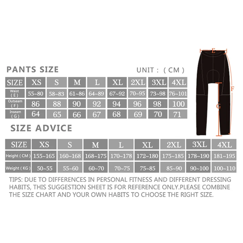 Men's Bike Pants Winter Sports Warm Mountain Bicycle Tights 5D Gel Pad Cycling Long Trousers