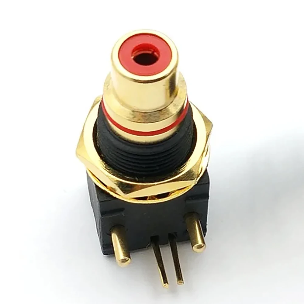 Sourcing Map Connettori RCA Tripla Femmina Per PCB - 5 Pezzi, Rosso Bianco Giallo, 41x17x21mm - 3