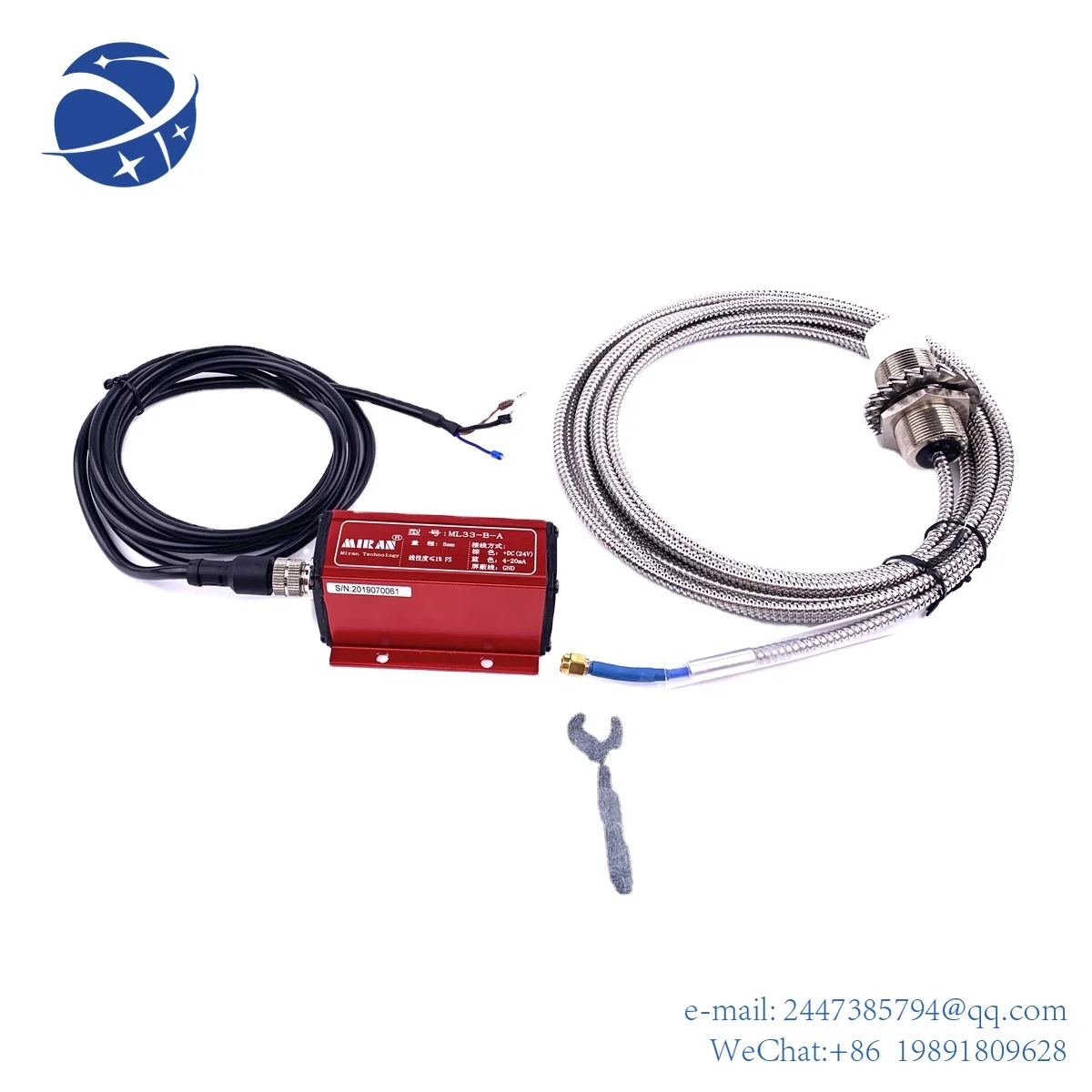 Yun YiMiran ML33-A-A 50mm Non-contact Eddy Current Displacement Sensors ad549lhz to 99 can8 ultra low input bias current operational amplifier for more information please contact