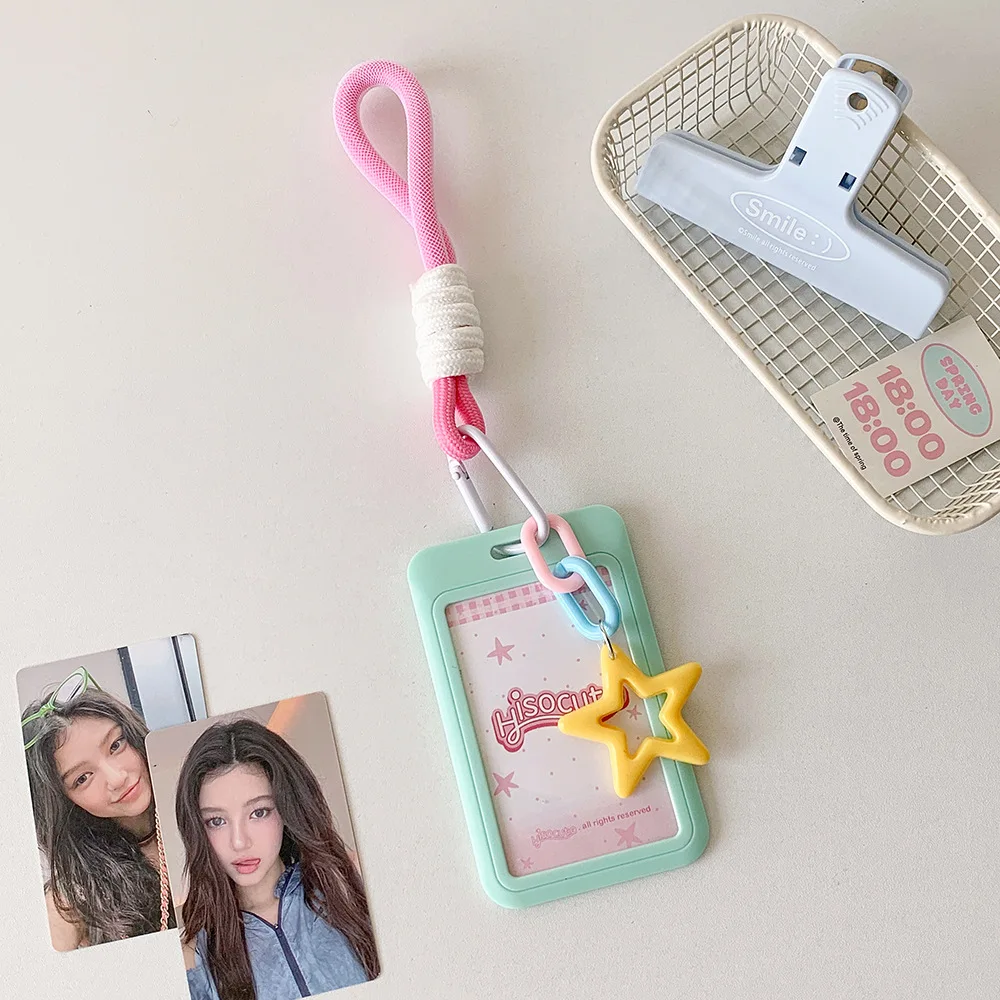 Kpop Idol Photocard Holder Binder with School Bag Pendant