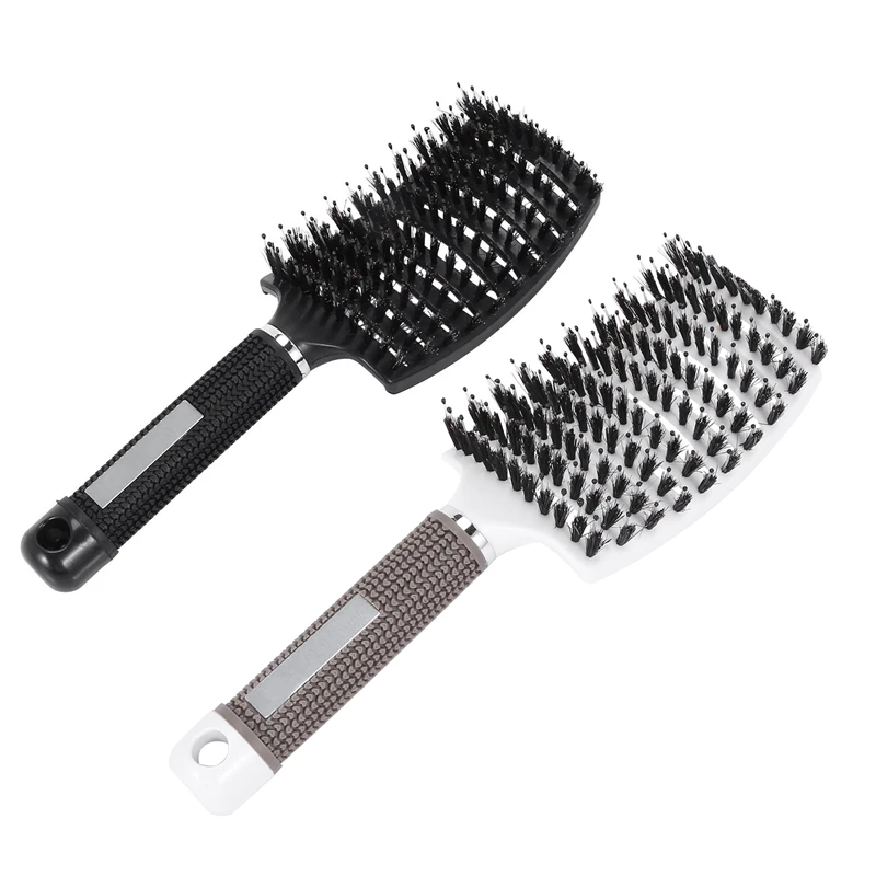 

Boar Bristle Hair Brush-Curved And Vented Detangling Hair Brush For Women Long,Thick,Thin Curly Hair Vent Brush Gift Kit