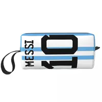 Messi 10 Soccer Football Makeup Bag Pouch Lionel Football Argentina Cosmetic Bag Toiletry Bag Organizer Storage Bag for Women 1