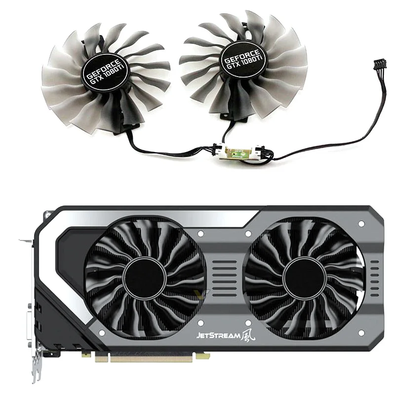 95Mm Muslimatexplain Fan Gtx1080T Gtx1080 Gpu Card Cooler Voor Palit Gtx 1080 Ti 1080 Gamerock Kaarten Als Vervanging