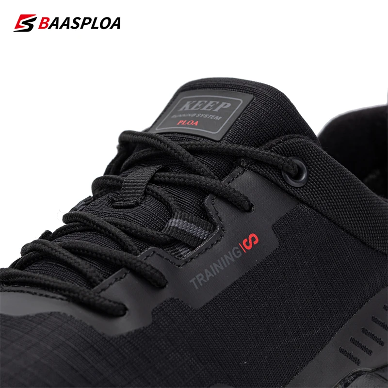 Baasploa Herren-Trail-Adventureschuhe Wasserabweisende Outdoor-Trainer Langlebige Trekkingschuhe mit Griffiger Außensohle – Detail 12