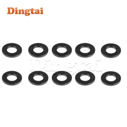 Dingtai Titanium Flat Spacer Washers for Bicycles and Motorcycles - Set of 5/10 PCS (Black 10PCS)