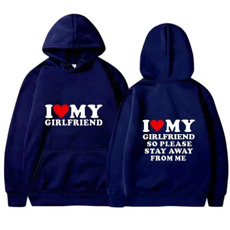 thumbnail image 1 of Sudadera con capucha estampada I Love My Girlfriend, camisa deportiva de moda, Top informal de manga larga Harajuku, abrigo holgado y transpirable para exteriores, 1 of 5