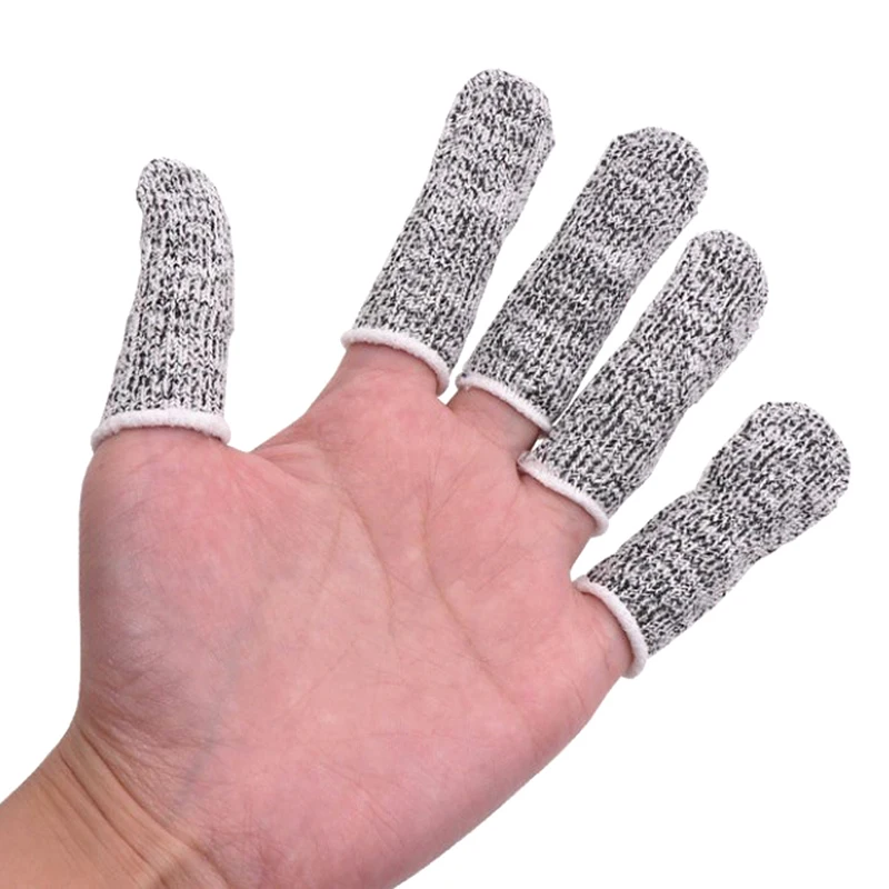 Anti-Cut Finger Cots Thumb Protector Sleeve Cover Finger Peel Fingertip Gloves Picking Cover 10Pcs Kitchen Tools Finger Protector Finger Guard