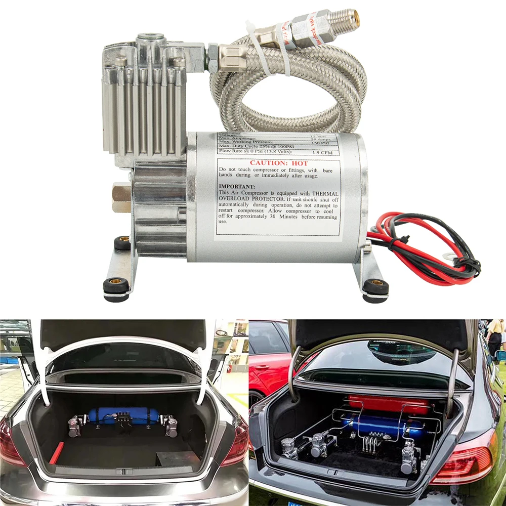 Universal 12V 150PSI Outlet 1/4 NPT Auto Air Horn Pumpe Kleine Luftfederung Kompressor/Pumpe