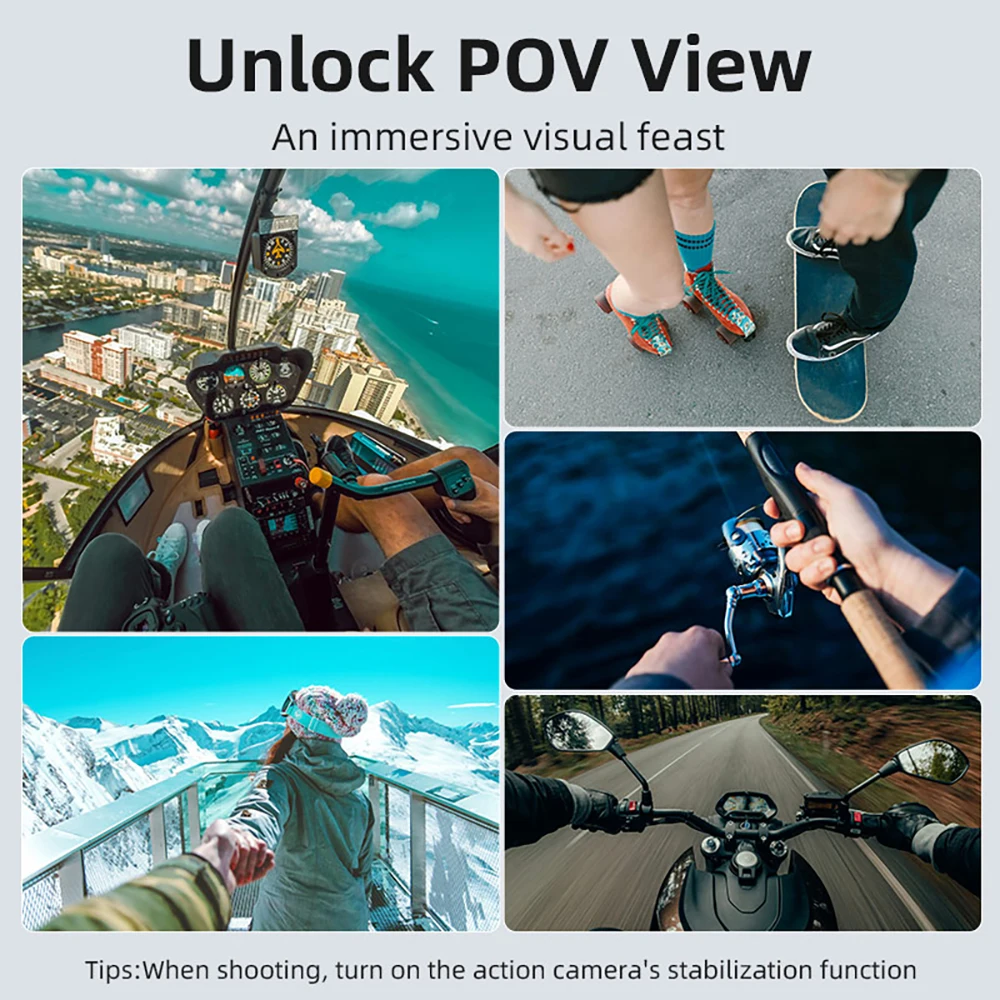 Action Camera Accessory BRDRC Neck Holder for DJI Action 5 Pro/Pocket 3/GoPro 13/Insta360 X3 Hanging Bracket POV VLGO