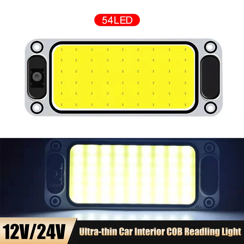 

54LED 12V 24V Car Interior Light COB Dome Roof Celing Panel Lamp Map Light Reading Light Car Interior Lighting