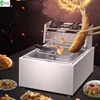 10L Stainless Steel Commercial Electric Deep Fryer Stove Single Cylinder Smokeless Chicken Dough French Fries Frying Machine 3