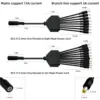 DC5.5×2.5mm Power Splitter Cable 1 Tow 2/3/4/5/8/10 Power Splitter for 19V 24V Surveillance Camera/Router Equipment DC Cable 4