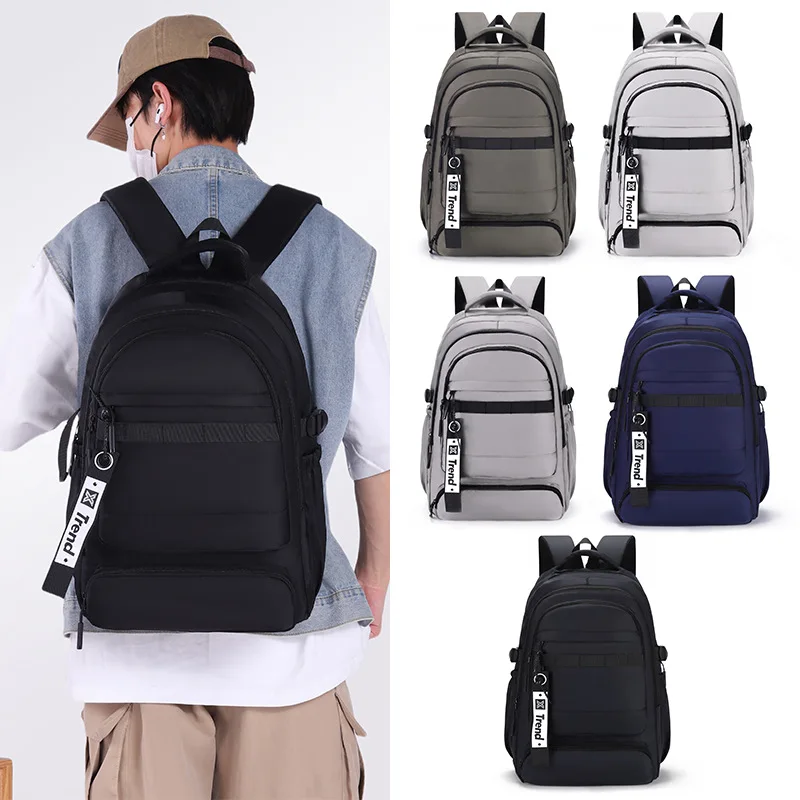 Men's Backpack Lightweight Oxford 15.6inch Laptop Bag Casual Waterproof Travel Backbag Teenage Outdoor Sport School Bag