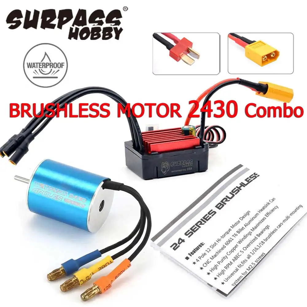 2430 5800KV/7200KV 4P Motor Sem Escovas Sensores & ESC 25A Com Conjunto De Cartões Programadores