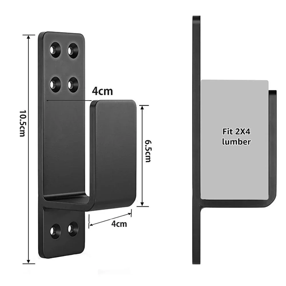 Heavy Duty Door Barricade Brackets,2 Pack Drop Open Bar Holder For Home Security Pull Down Lever Bracket Home Hardware