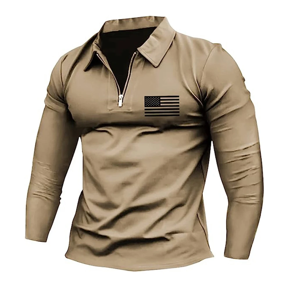 

Mens Casual Long Sleeve Shirt Slim Zip Collar Sports T Shirt Muscle Tops Tee