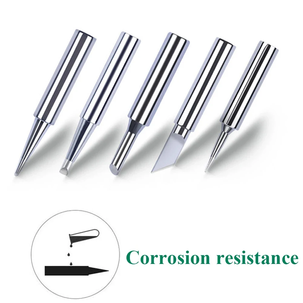 10pcs/set Durable Soldering Iron Tips I+B+K+2.4D+3C 900M-T Soldering Iron Pure Copper Lead-Free Equipment  Power Tools Parts stick welding stinger