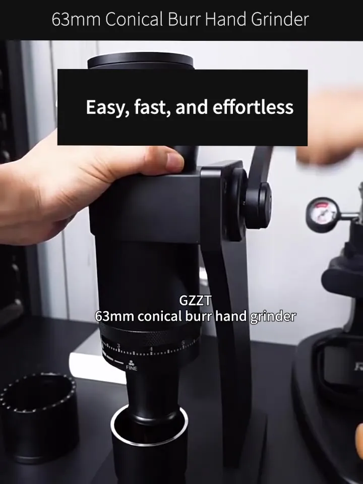 GZZT Z63 Manual Coffee Grinder 8-Core 63mm Conical Burr Grinder