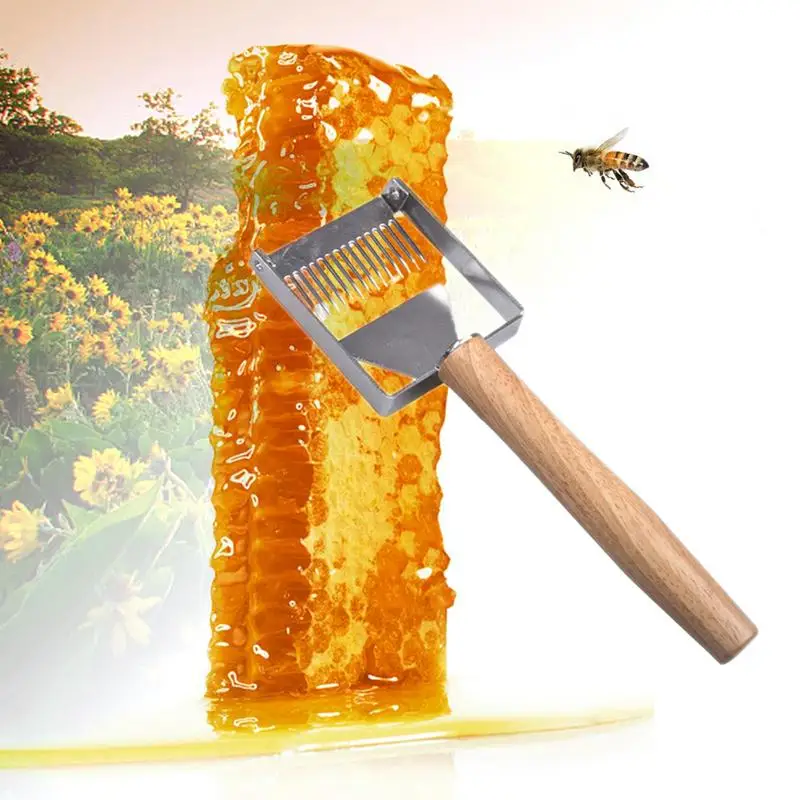 Včelařství uncapping vidlička kreativní nerez ocel med lopata přenosné včelař aparatura nářadí včela keeping nářadí s dřevěný