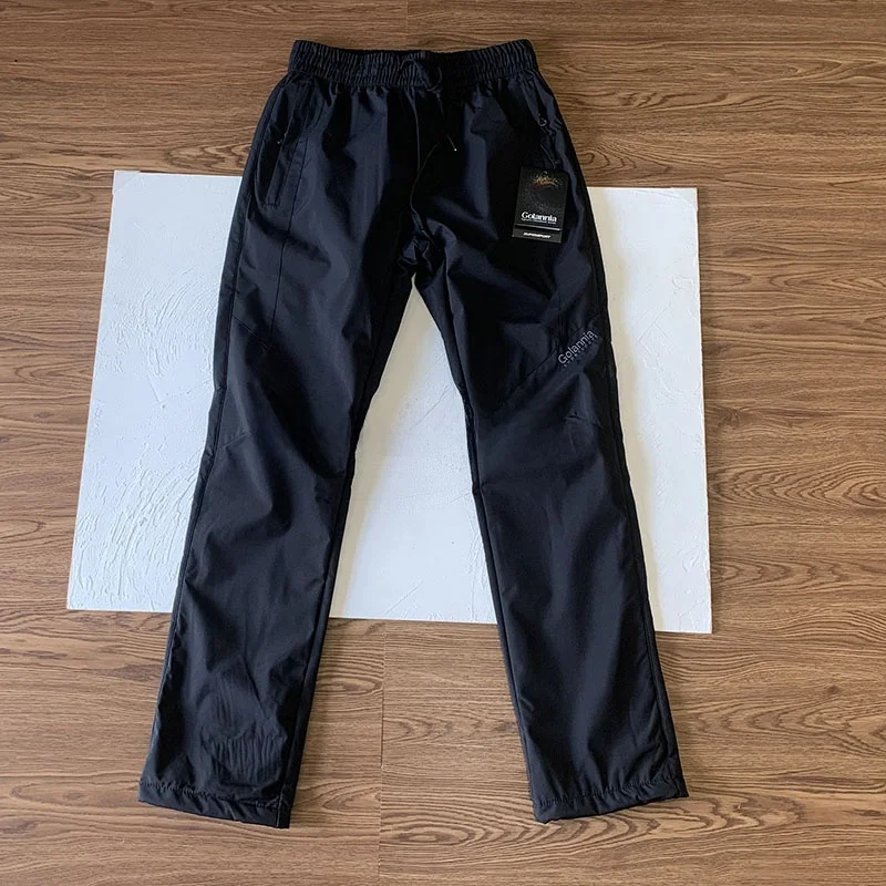 Thiened Fce Outdoor Winter Trousers Windproof Waterproof Warm Straight Leg Long Pants for Tall Men Casual Pants