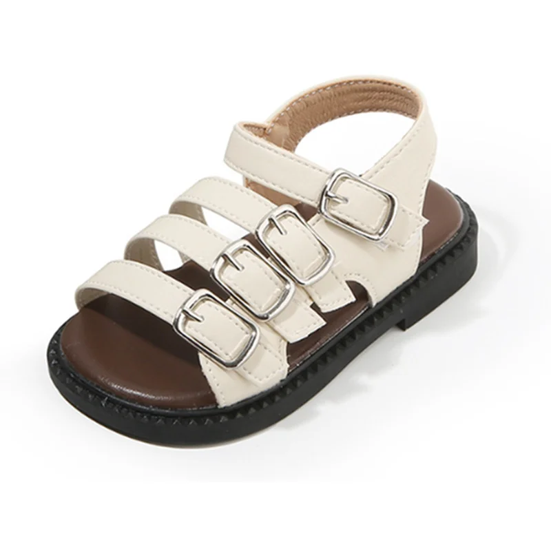 New Summer Baby Shoes Leather Buckle Design Boys Shoes Non-slip Fashion Toddler Kids Girls Sandals