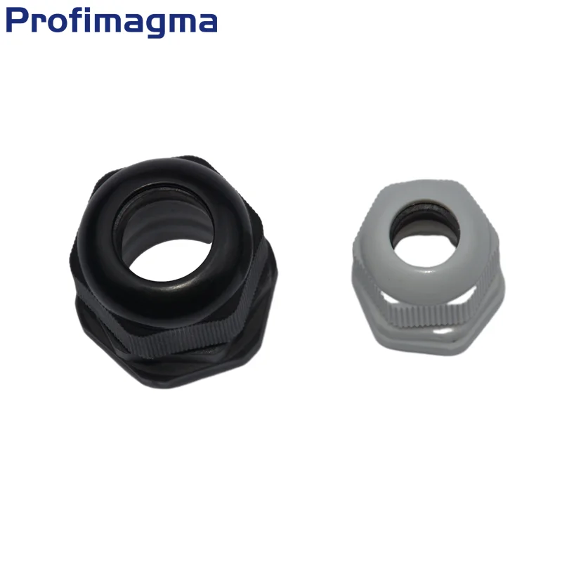 10pcs IP68 Waterproof Cable Gland for Cable Entries 3-6.5mm PG7, PG9, PG11, PG13.5 in White and Black Nylon Plastic Connectors